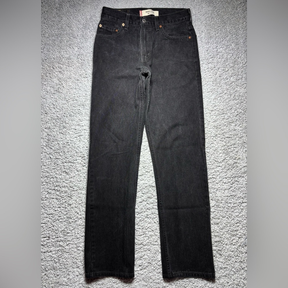 Vintage Red Tag Levi's Men's 505 Relaxed Black Jeans